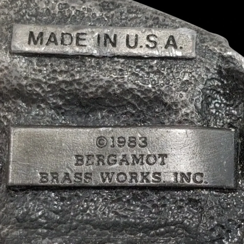 Bergamot Belt Buckle Vintage Unicorn Silver Castle Fantasy 1983 V-48 Made in USA